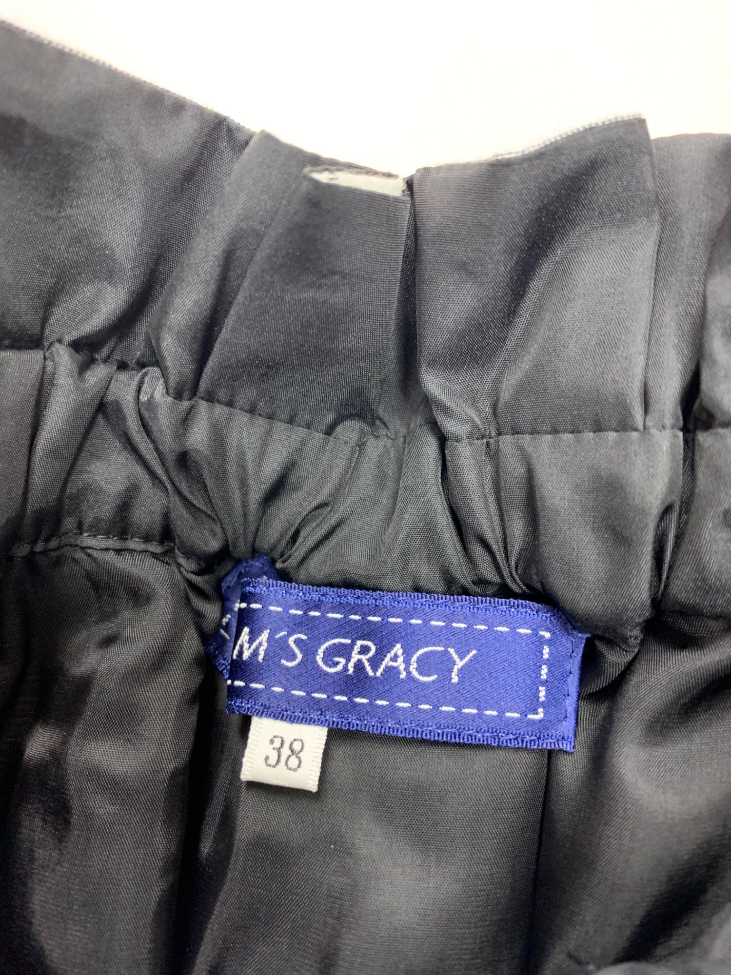 エムズグレイシー 727114 スカート 38 ブラック バラモチーフ フレアー IT5NJNJVFZZ0