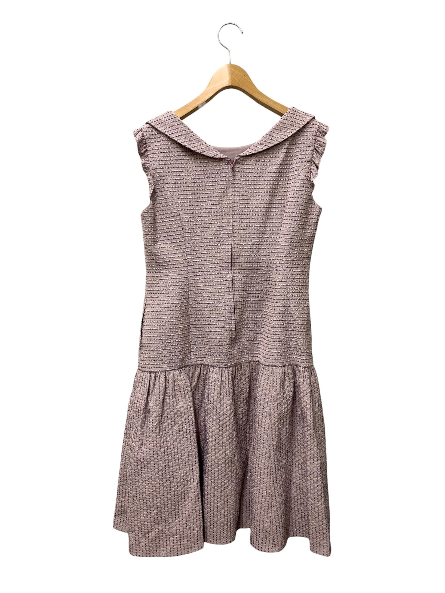 ルネ 6926680 ワンピース 36 ピンク フロントジップ 袖フリル ITW7AL5TXX0G