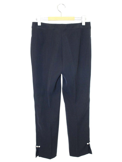 エムズグレイシー 516112 パンツ 38 ネイビー スリット パール ITGZCYSH2DF0
