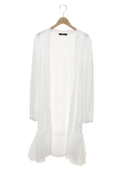 ルネ 5122040 カーディガン 34 ホワイト チュール ロング ITX3V0MHF954