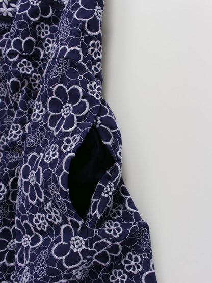 トッカ COPTOHM0360 ワンピース 0 ネイビー フラワー刺繍 ITYHK58L5R2O
