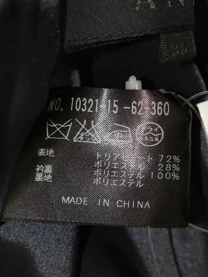 アナイ 10321-15-62-360 テーラードジャケット 36 ネイビーグリーン ベロア IT44LBMP3WGE