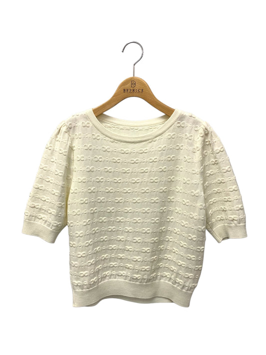 フォクシーブティック Royale ロイヤル 45453 ニット セーター 38 ホワイト リボンモチーフ ITDJ7JNPN8EM