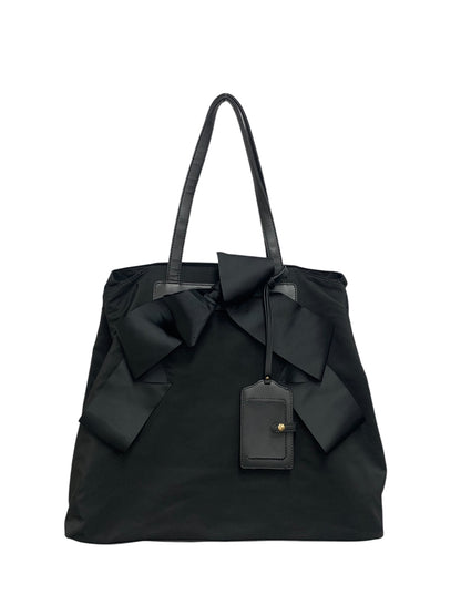 エムズグレイシー 194101 トートバッグ ブラック ナイロン リボン IT900ZZAT7MO 【SALE】