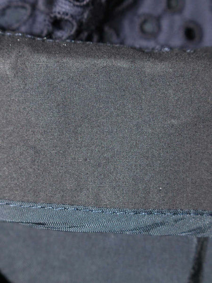 エムズグレイシー 011319 ワンピース 40 ネイビー カットワーク タック フレア ITT8YDUA66QO