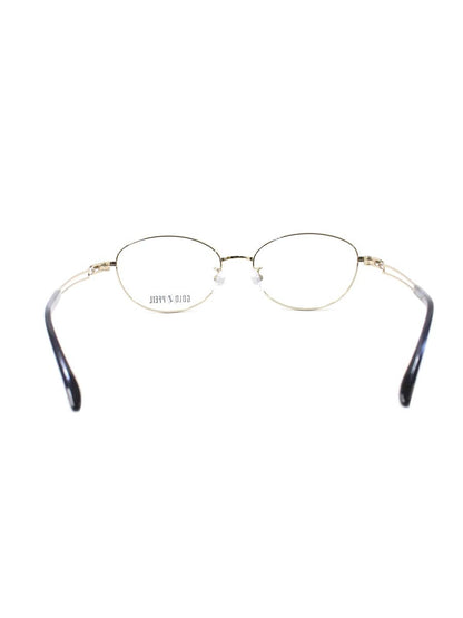 ゴールドファイル GPE-5034 メガネ ネイビー/ゴールド コンビフレーム  フルリム スクエア ITWRCKTI2VCG
