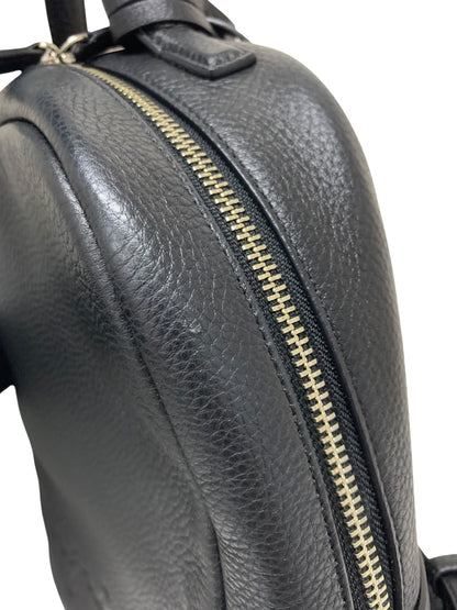 アニエスベー リュックサック ブラック バックパック レザー エンボス ロゴ ITACXH8D1VTC