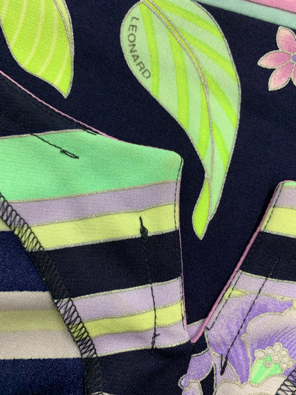 レオナールファッション 0170216 ワンピース 36 ネイビー サツキ アジサイ ITO0U5XJKLG9 【SALE】