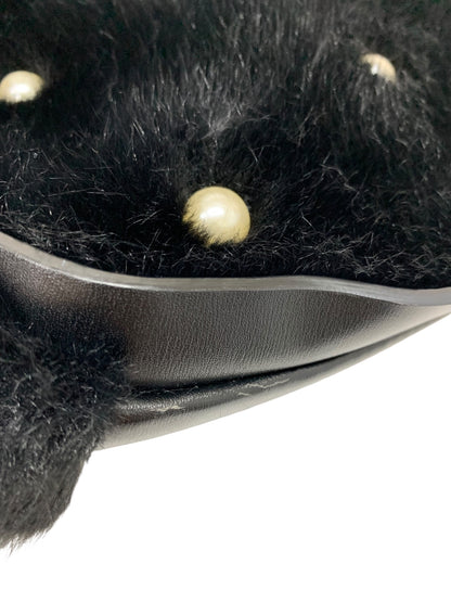 エムズグレイシー ハンドバッグ ブラック フェイクファー パール 2WAY IT3TLYXBQG14