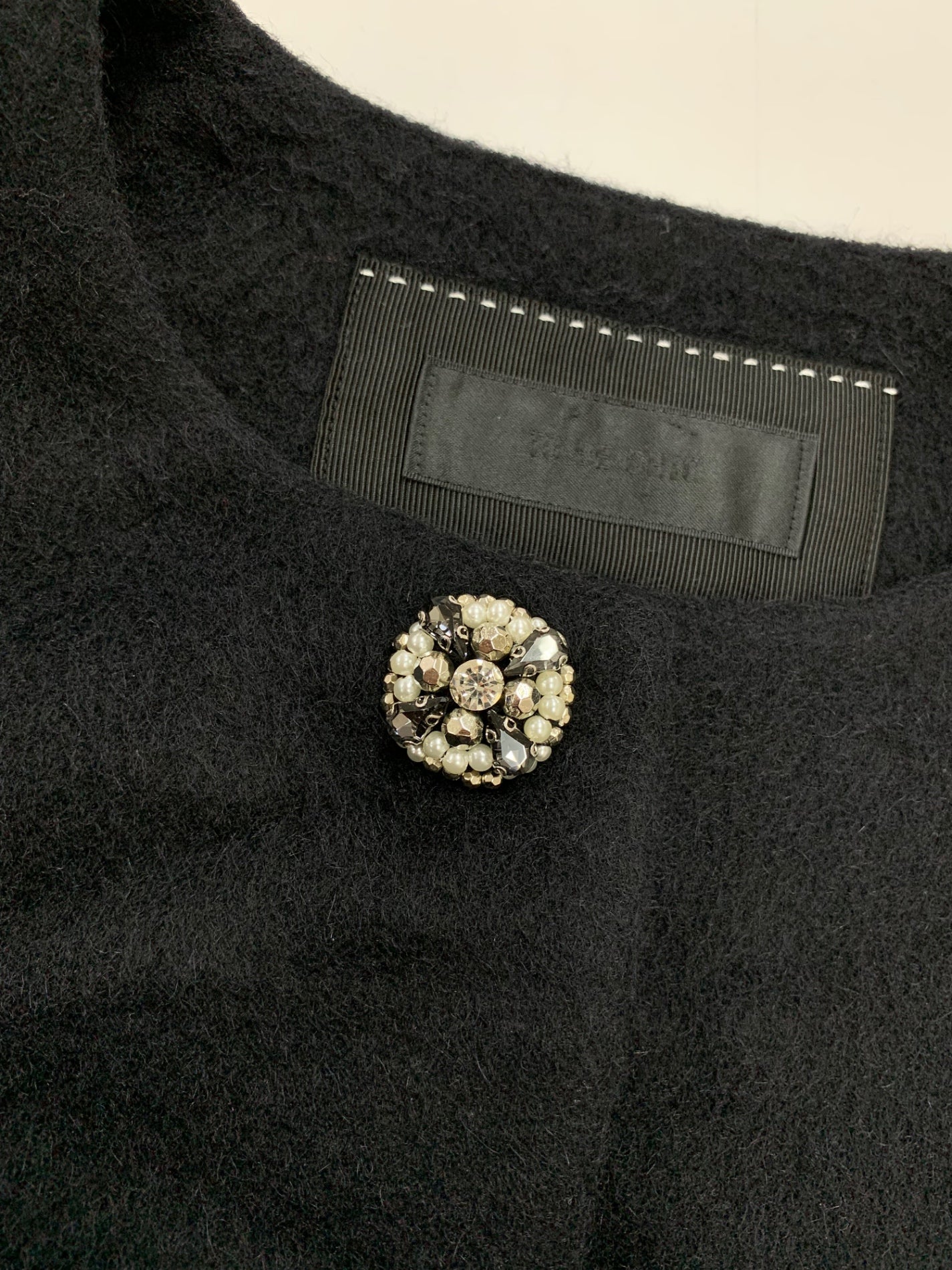 トゥービーシック W5B07-203-09 コート 40 ブラック ノーカラー アルパカ混 フェイクファー ITKXVW7SI79U 【SALE】