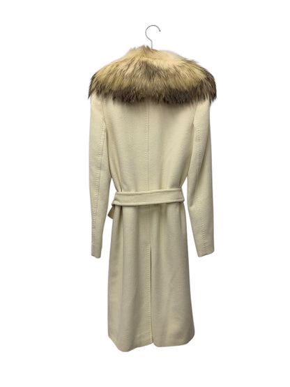 エポカ KN112-471-01 コート 40 アイボリー アンゴラ ウール カシミヤ ラクーンファー ITUM0MH42N4O