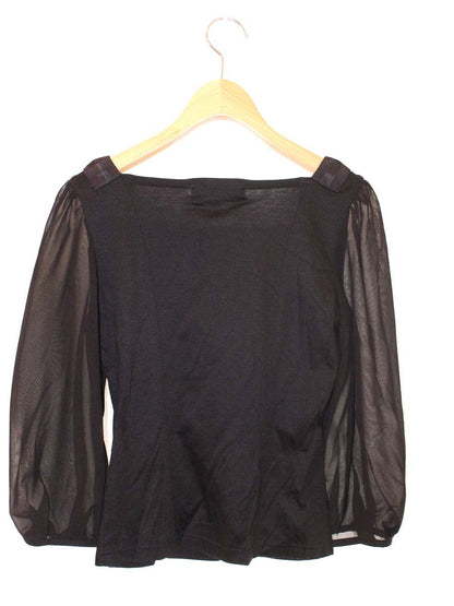 エムズグレイシー 525326 Tシャツ カットソー 38 ブラック 袖レース ITE5YYXMY82S