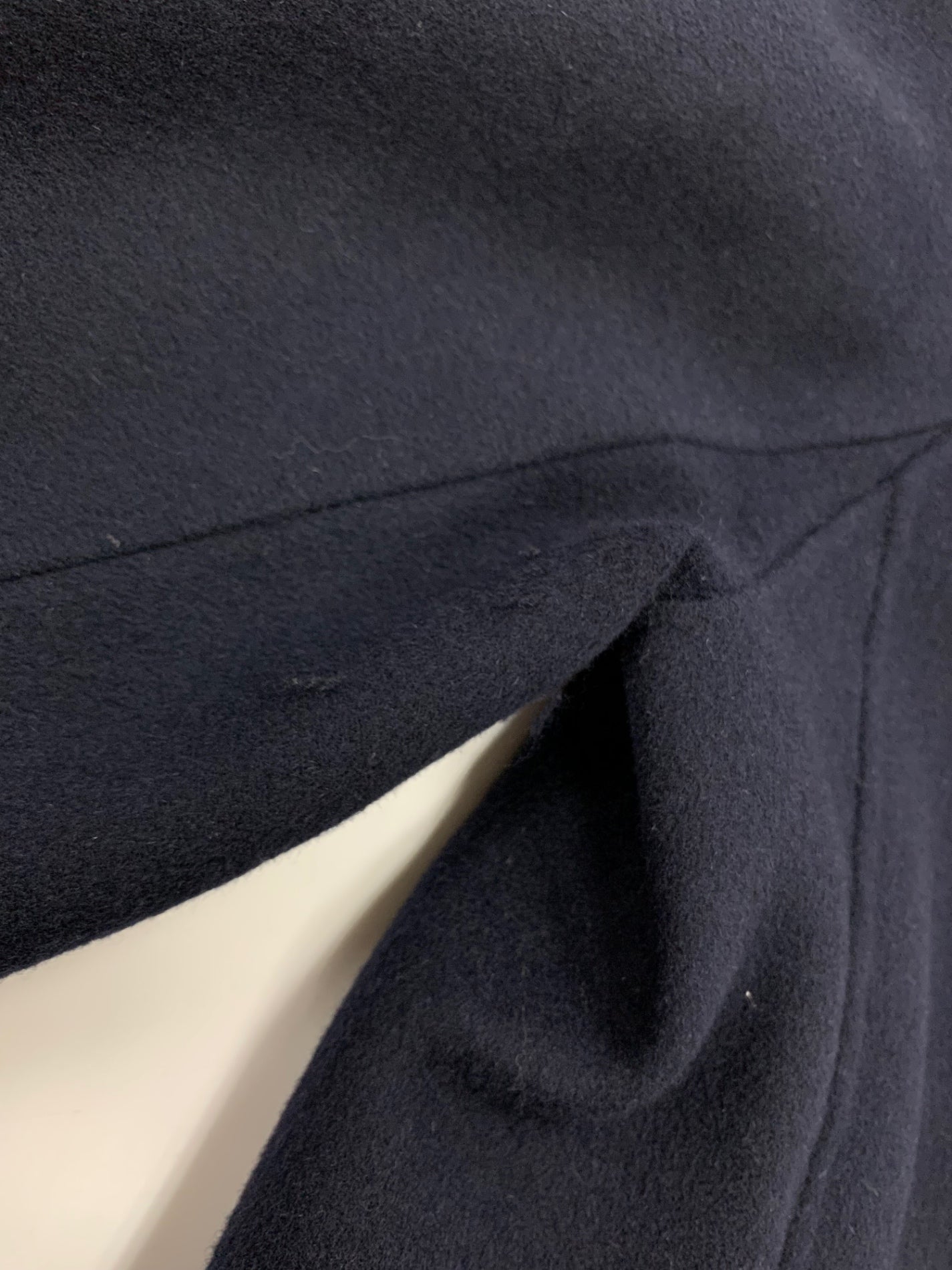 マックスマーラ the Cube 901101076 ノーカラーコート 38 ネイビー アンゴラ混 ITQY3VDX7QHG