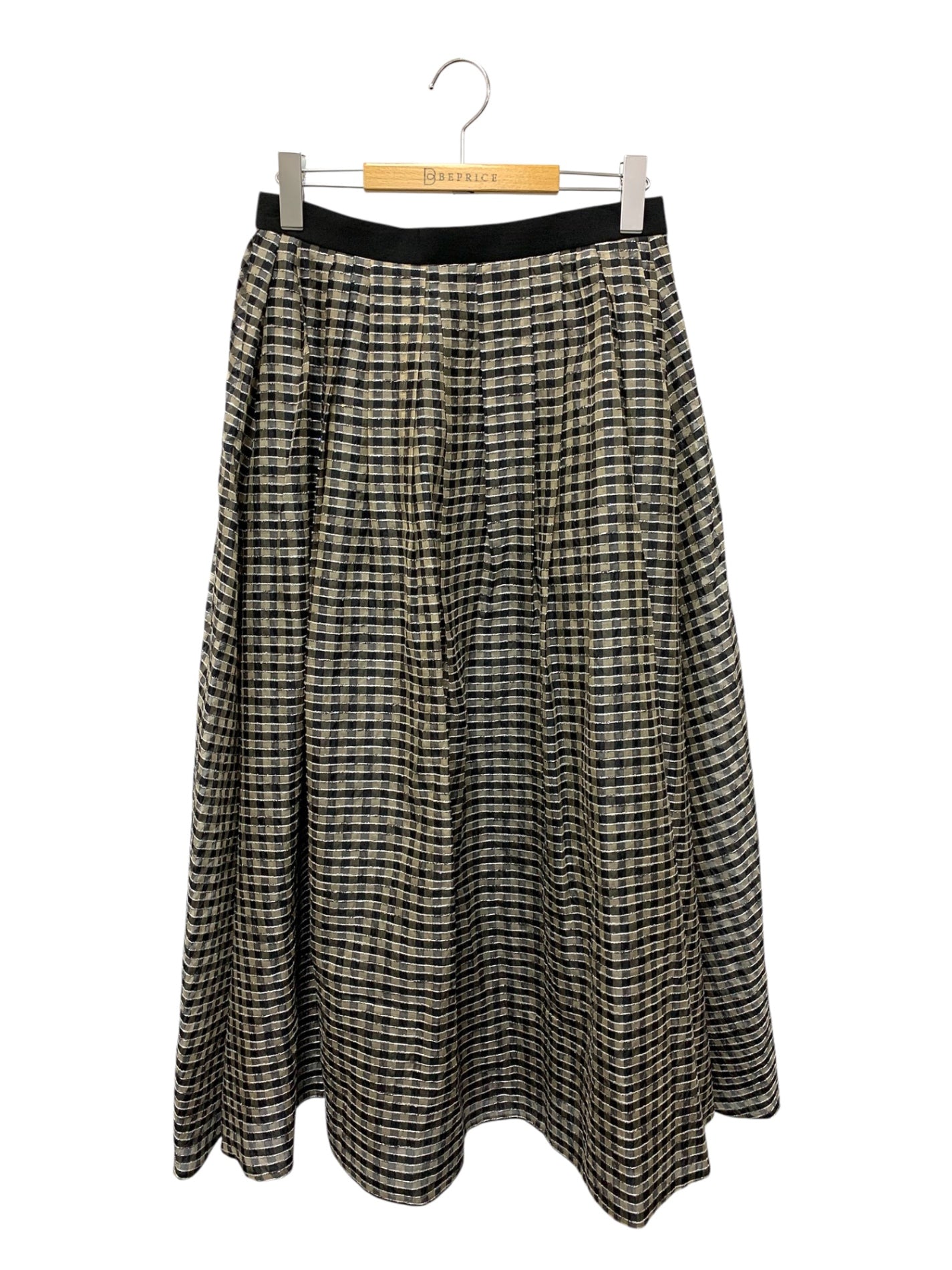 エブール スパークル チェック オーガンジーボリュームスカート 3810500149 40 ベージュ ITOP71Q07Z4E