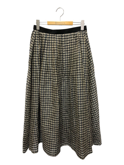 エブール スパークル チェック オーガンジーボリュームスカート 3810500149 40 ベージュ ITOP71Q07Z4E