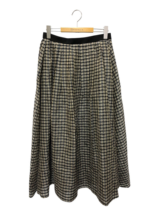 エブール スパークル チェック オーガンジーボリュームスカート 3810500149 40 ベージュ ITOP71Q07Z4E