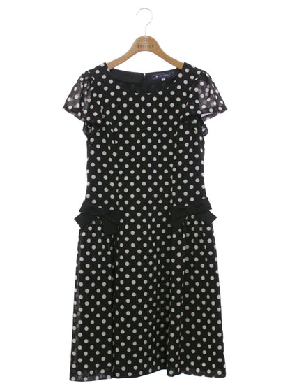 エムズグレイシー 721305 ワンピース 40 ブラック ドット リボン IT40NKIBYGEO