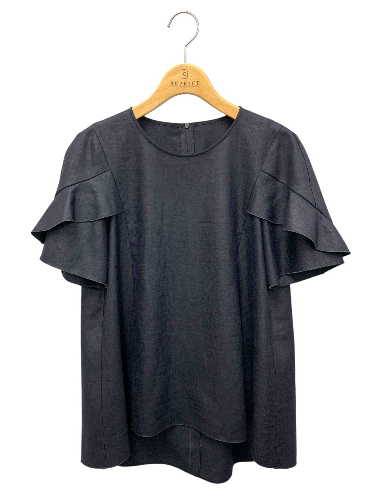 フォクシーニューヨーク Flounce Petal 45277 ブラウス 38 ネイビー フラウンスペタル ITRH1M5UW8P8