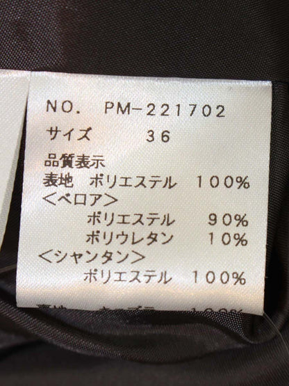 エムズグレイシー 221702 ワンピース 36 グレー ベロアパイピング フラワープリント ITCF7J87XKDU