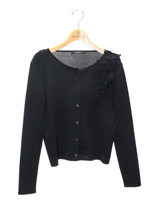 ルネ basic 5722020 カーディガン 38 ブラック フリル ITK67GTJZFY8