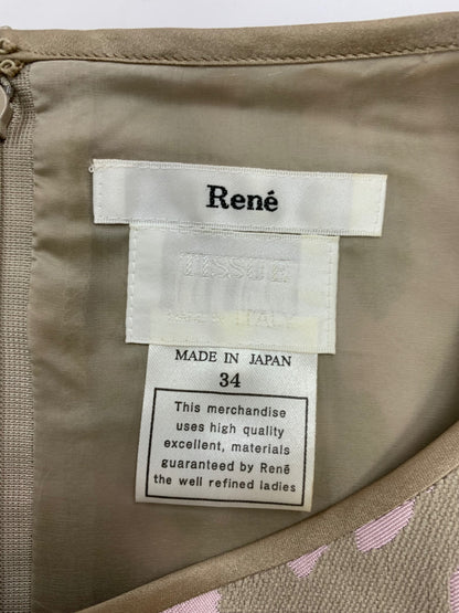 ルネ 6836440 ワンピース 34 ピンク マルチカラー シルク混 ITQYUUCEJB7U