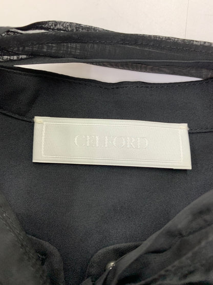 セルフォード ニットコンビレイヤードフレアブラウス CWFB255085 38 ブラック IT70HQTOZO28