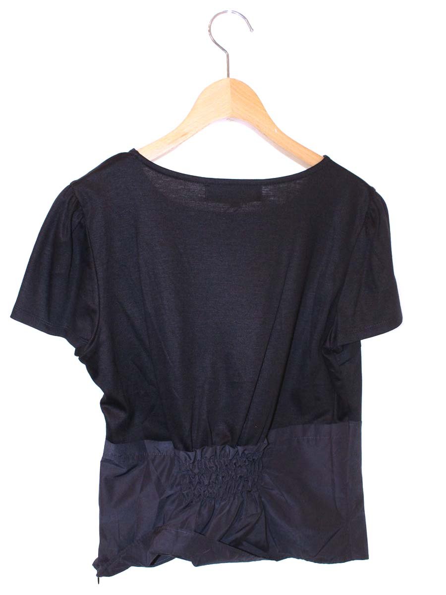 エムズグレイシー Waist Ribbon Cut sew 915116 カットソー 38 ブラック リボン ITLG0QRYVHK0