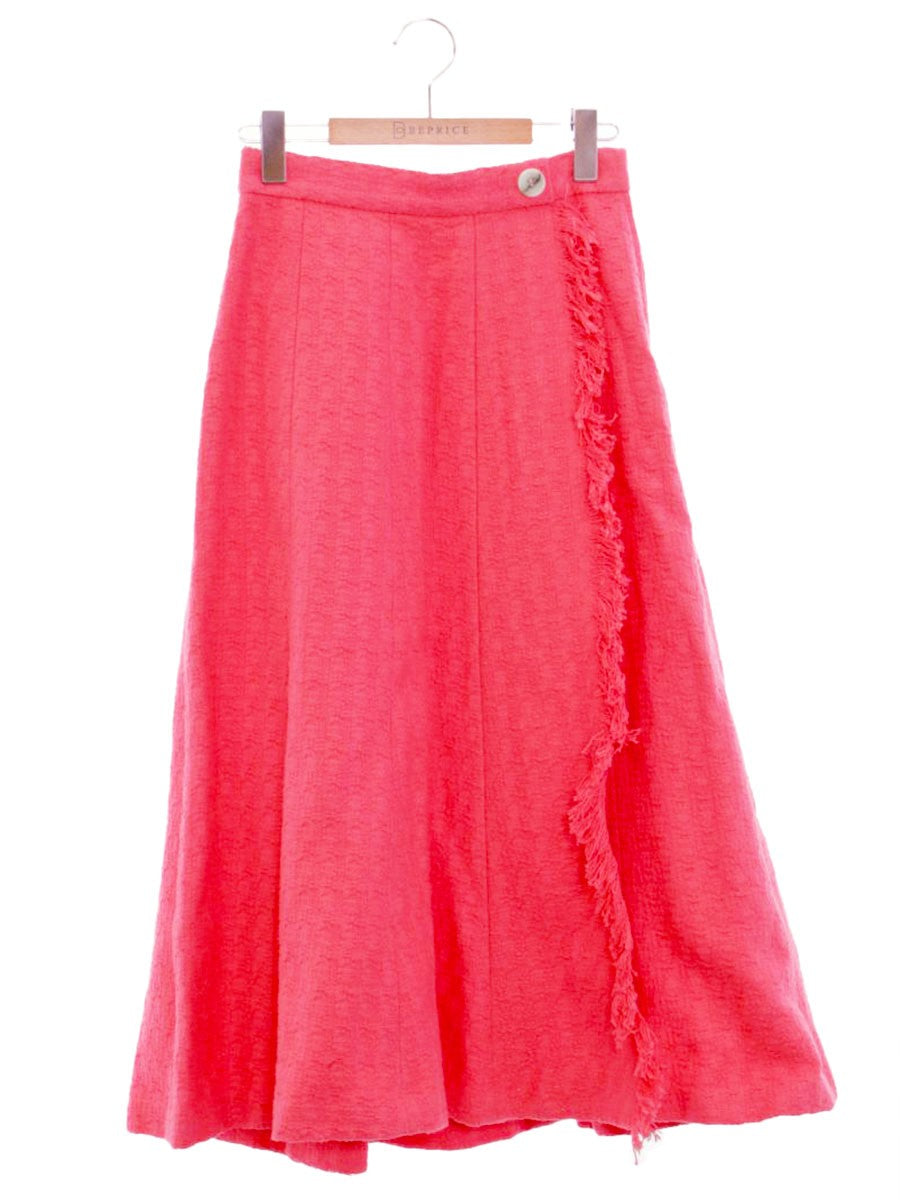 グレースクラス ツイーディーフリンジスカート 02231 21005-00 36 ピンク IT46GNN2RF24