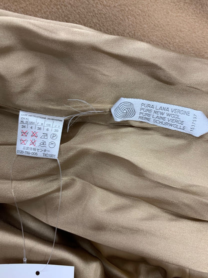 マックスマーラ 1637597 38 キャメル チェスター ロングコート シルバータグ ベルト ITVQLFNTHCB2