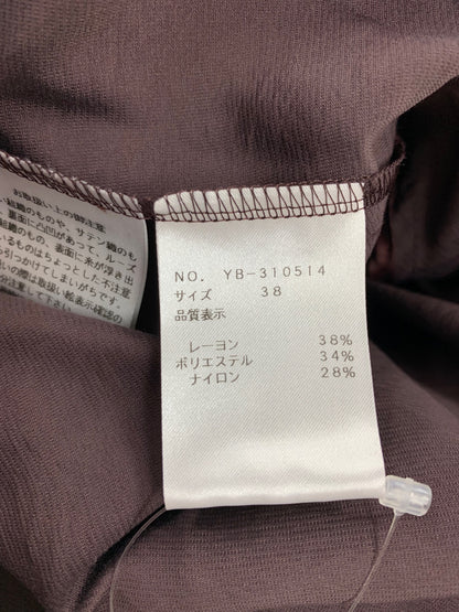 エムズグレイシー フリルリボンブラウス 310514 プルオーバー 38 ブラウン リボン ITAZQ9Z7KK8U