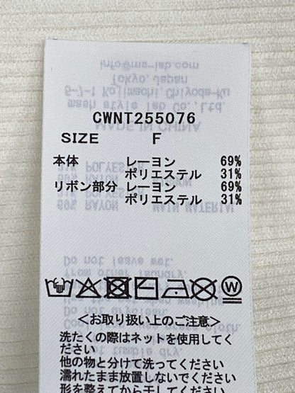 セルフォード ショルダーリボンニットプルオーバー CWNT255076 トップス F アイボリー/IVR ウォッシャブル ITAN8P74WLWZ