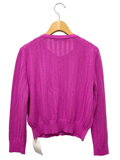 レオナールファッション 0397776 カーディガン 42 パープル 23SS アジサイ 刺繍 立体 ビジュー IT768JJUKT9Z