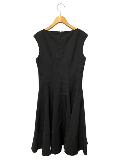 ルネ 5046090 ワンピース 34 ブラック バックジップ U字ネック フレア ITCD3Q7AQ010