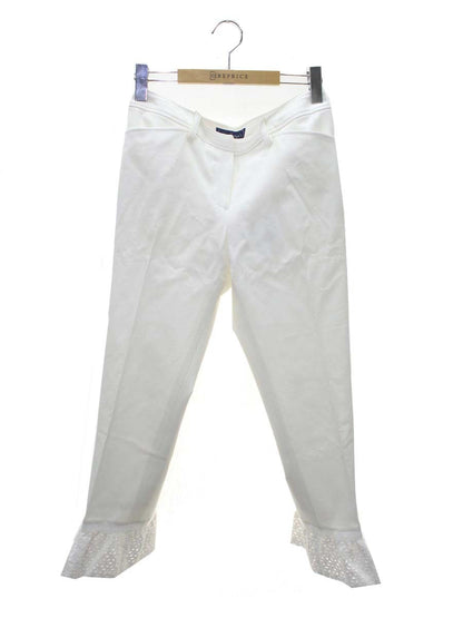 エムズグレイシー 726104 パンツ 40 ホワイト カットワーク レース リボン IT1E9663XL2G