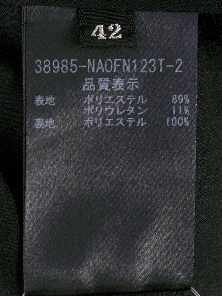 フォクシーニューヨーク Tuck＆Gather Dress 38985 ワンピース 42 ブラック フリル ITGYVBU3CZ44