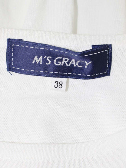 エムズグレイシー 418518 ニット 38 ホワイト レース ITZ232KX7SJS