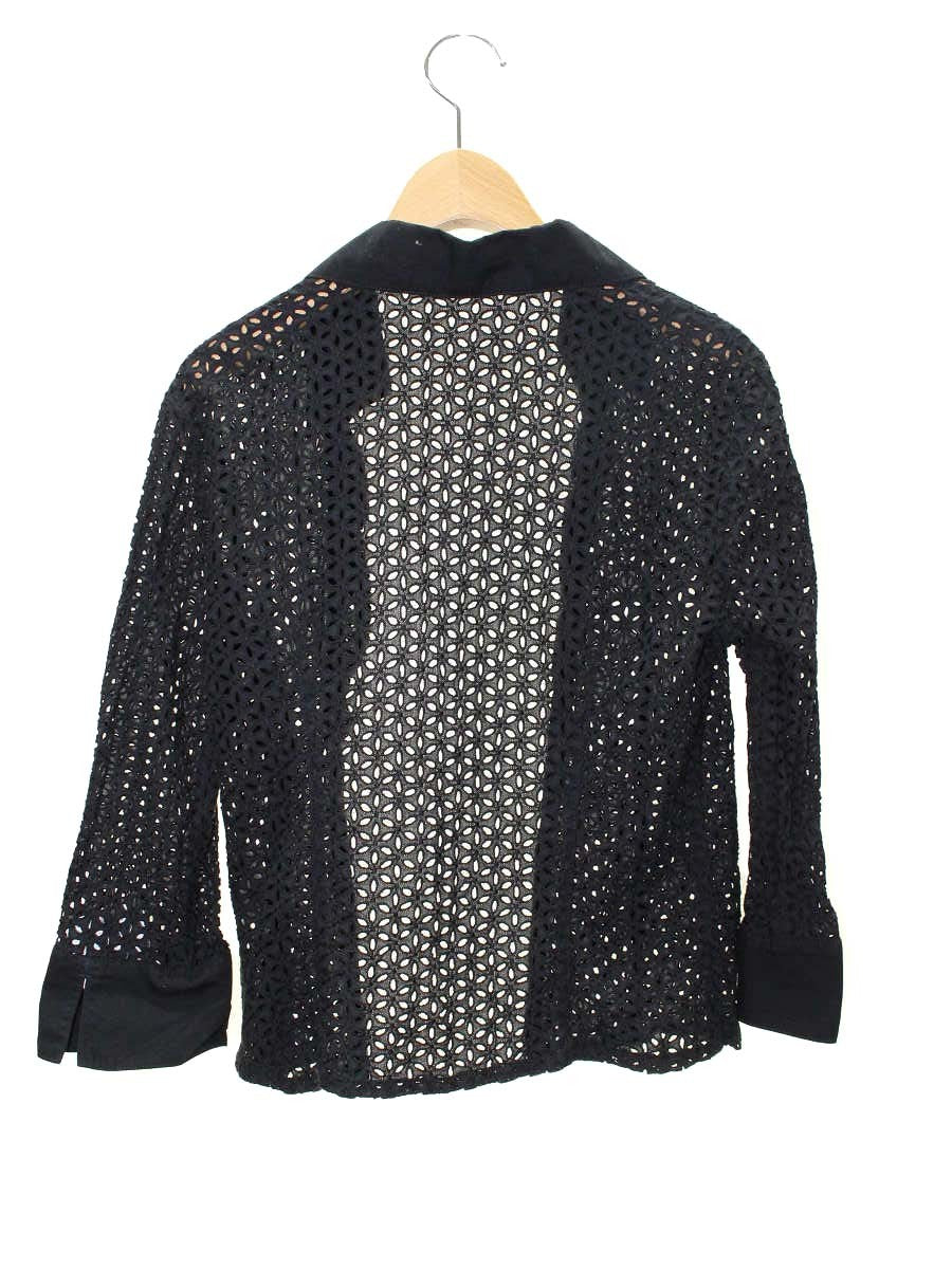 エムズグレイシー 625381 ブラウス 40 ブラック カットワーク IT7OXMYSU2SO