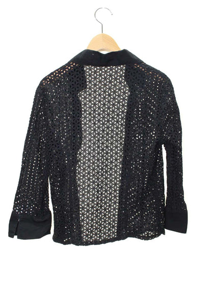 エムズグレイシー 625381 ブラウス 40 ブラック カットワーク IT7OXMYSU2SO