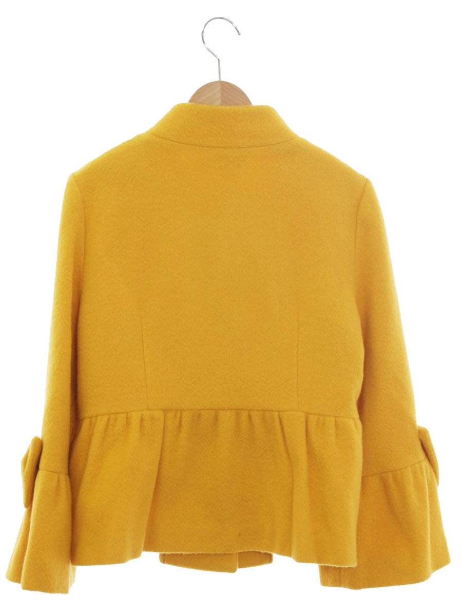 エムズグレイシー 014522 ジャケット 42 イエロー ウール混 リボン ITIYK3GCDVX8