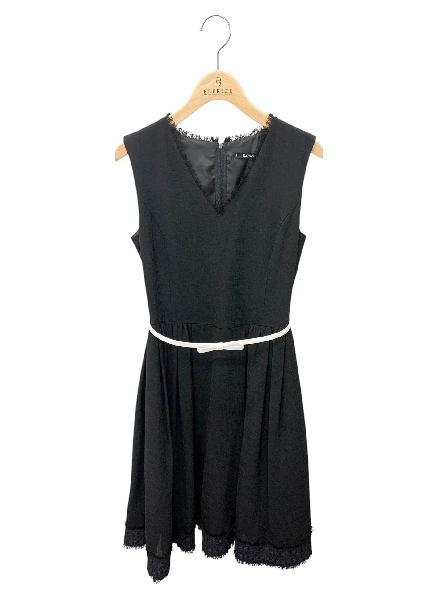 デイジーリン ベルト付き Dress Elegant Audrey 06039 ワンピース 38 ブラック ITWGHKLGRZKG