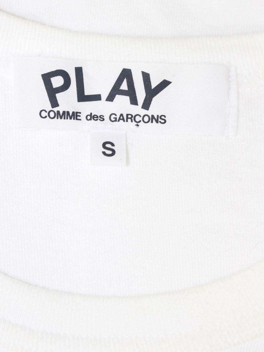 プレイコムデギャルソン AZ-T087 Tシャツ S ホワイト ハートモチーフ IT61PHQQ6BJQ