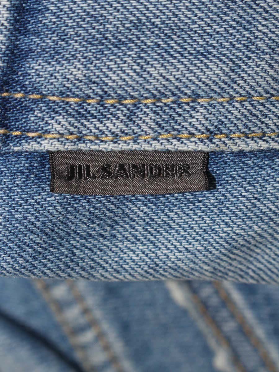ジルサンダー POCKET SKIRT PJJWLM6643 デニムスカート S ブルー ダメージ加工 ITJWA6T8ZOXM