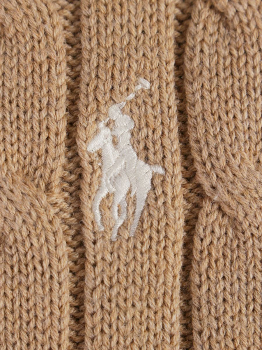 極美品☆【ポロラルフローレン】ケーブルニット　 ポニー　ブラウン　XL 山本美月が着こなす「ポロラルフローレン」秋の名品アイテム