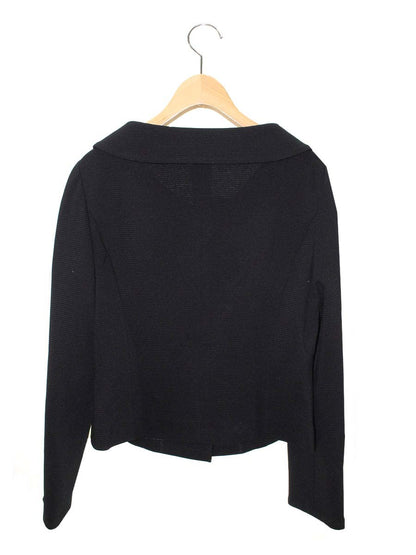 エムズグレイシー 014125 ジャケット 40 ブラック 襟付き カメリアボタン IT06FF5RODQ8