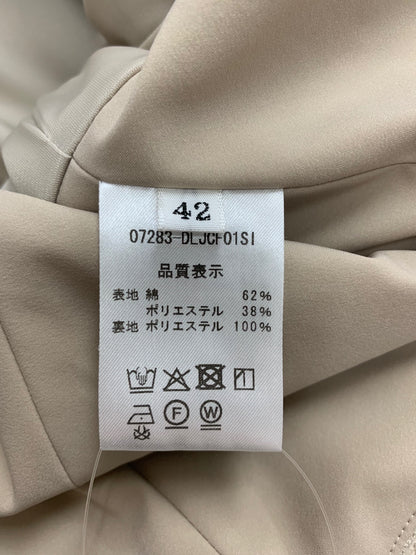 デイジーリン Lady Puff Tweed 07283 ノーカラージャケット 42 ベージュ ツイード ITDVXI6ZDJCE