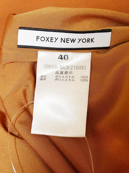フォクシーニューヨーク Dress 38659 ワンピース 40 オレンジブラウン 2WAY フレア ITKT8R7JWW3I