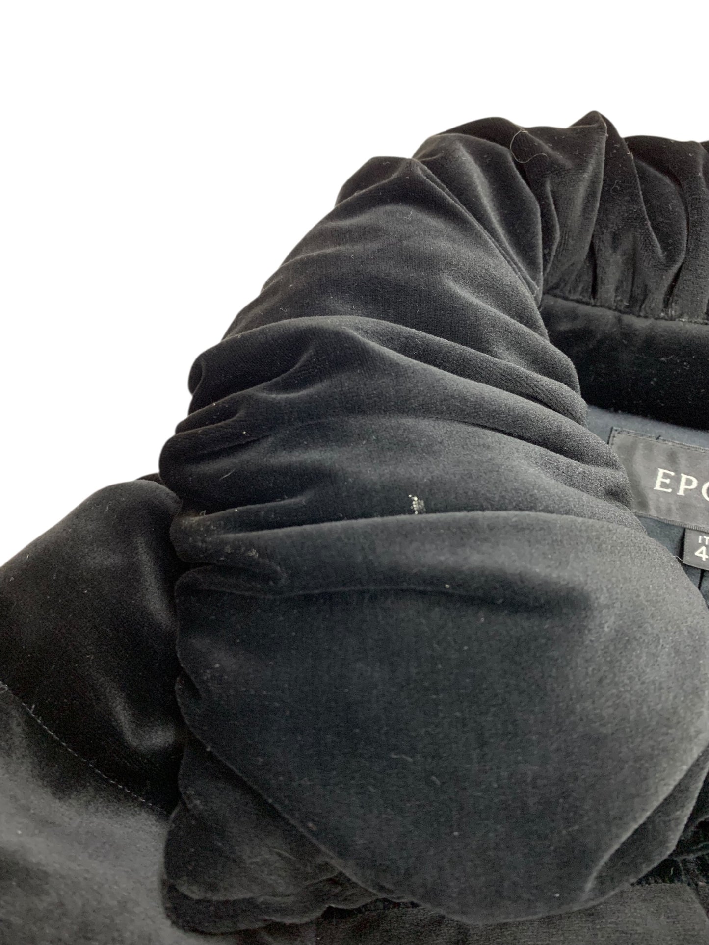 エポカ KA107-057-09 ダウンジャケット 40 ブラック ビジュー ベロア ITJ27FL8YT18