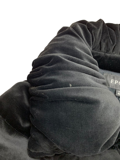 エポカ KA107-057-09 ダウンジャケット 40 ブラック ビジュー ベロア ITJ27FL8YT18