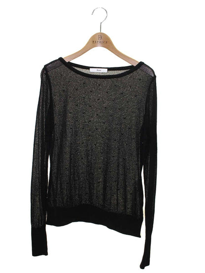 ルネ 6512380 ニット 36 ブラック シアー スタッズ IT0NV93N6PHC