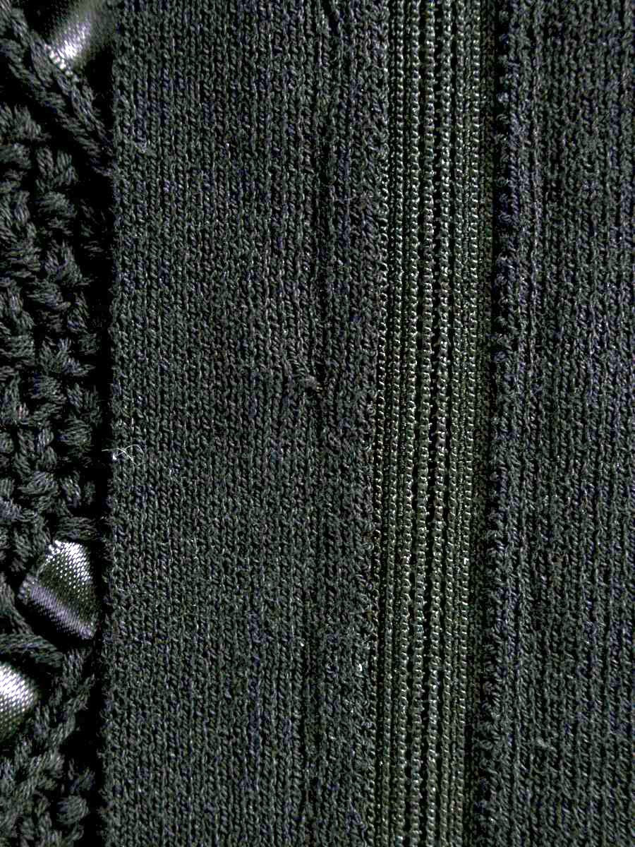 エムズグレイシー 818137 カーディガン 38 ブラック ジップアップ リボン ITS86AEXJOXG